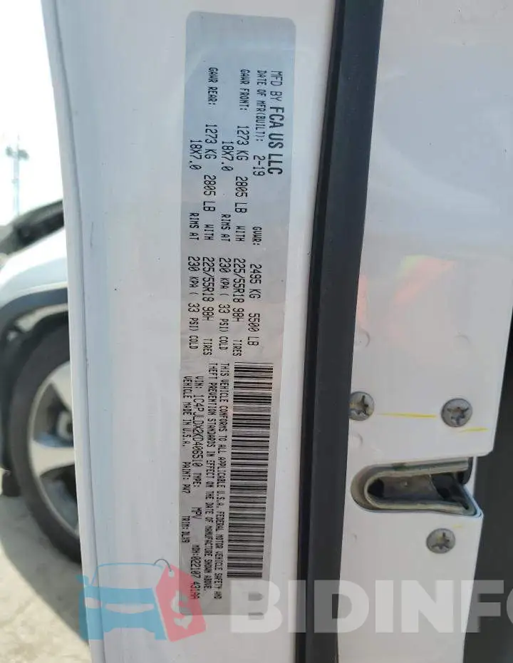 1C4PJLDX2KD406510 Photo# 13