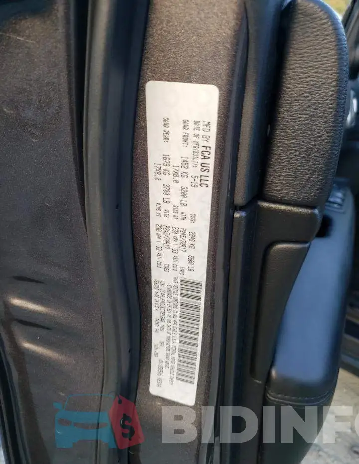 1C4RJFAG1KC791840 Photo# 12