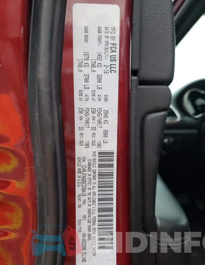 1C4RJFAG8GC338418 Photo# 13