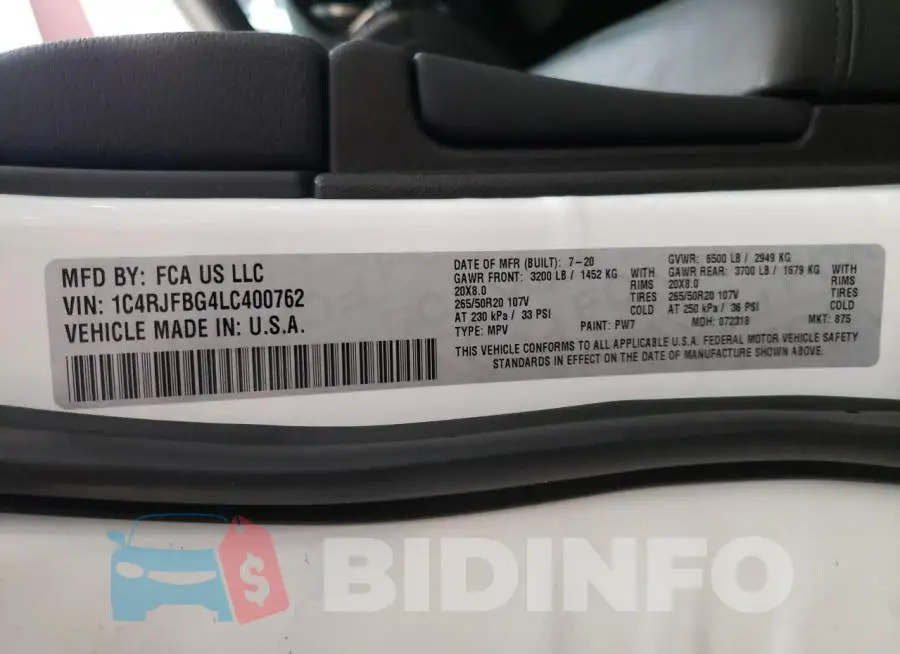 1C4RJFBG4LC400762 Photo# 13
