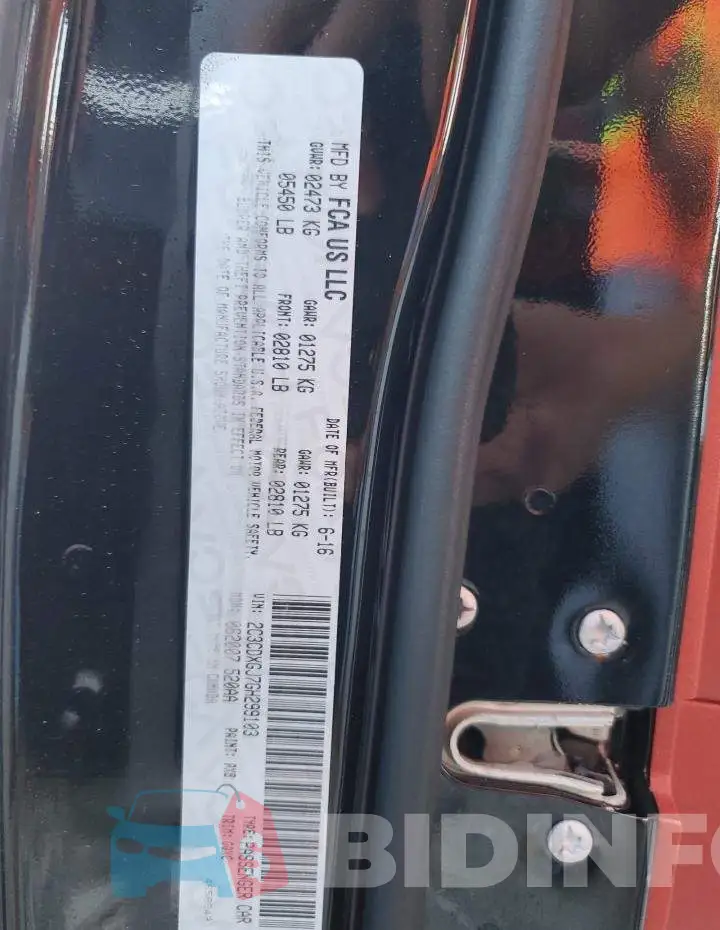 2C3CDXGJ7GH299103 Photo# 12