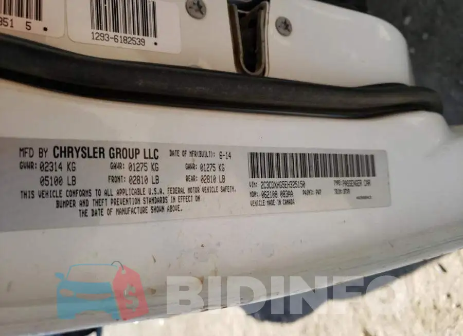 2C3CDXHG5EH325150 Photo# 13