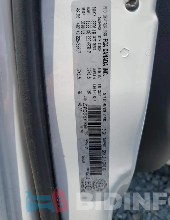 2C4RDGEG8LR208308 Photo# 13