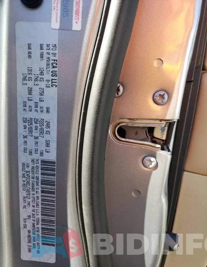 3C4PDCAB2JT497612 Photo# 13