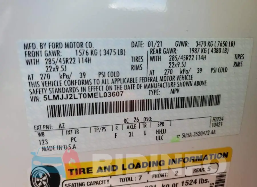 5LMJJ2LT0MEL03607 Photo# 14