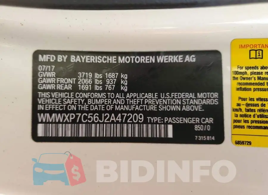 WMWXP7C56J2A47209 Photo# 12