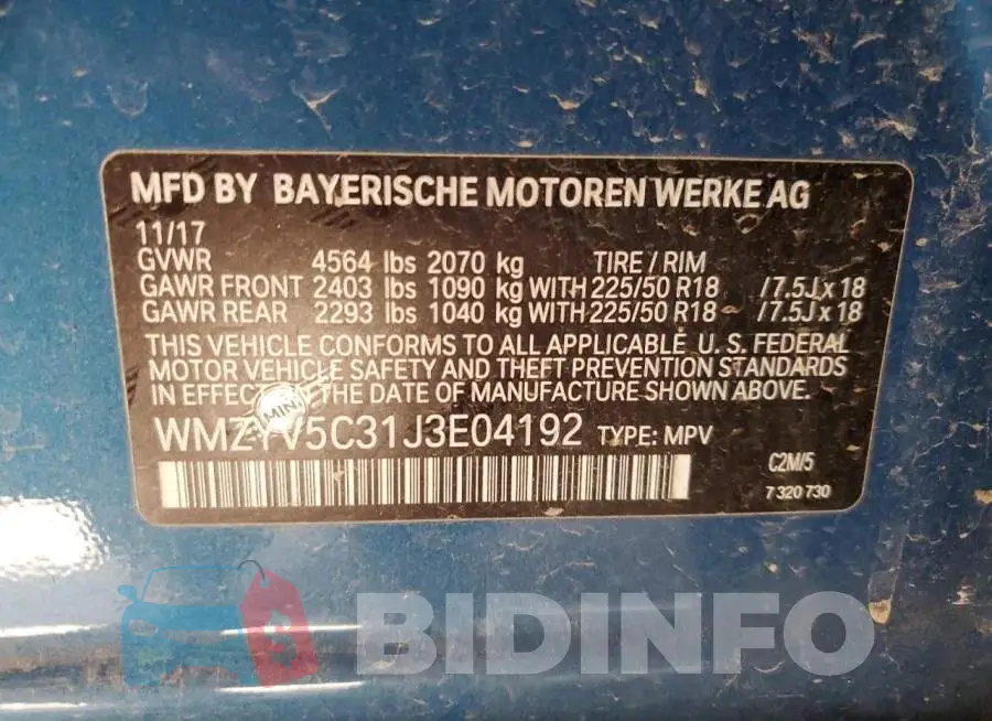 WMZYV5C31J3E04192 Photo# 13