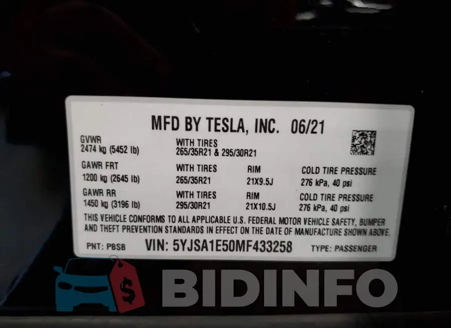 5YJSA1E50MF433258 Photo# 13