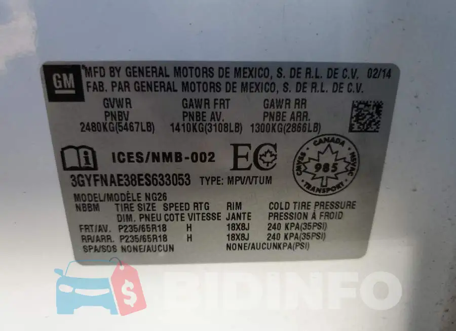 3GYFNAE38ES633053 Photo# 13