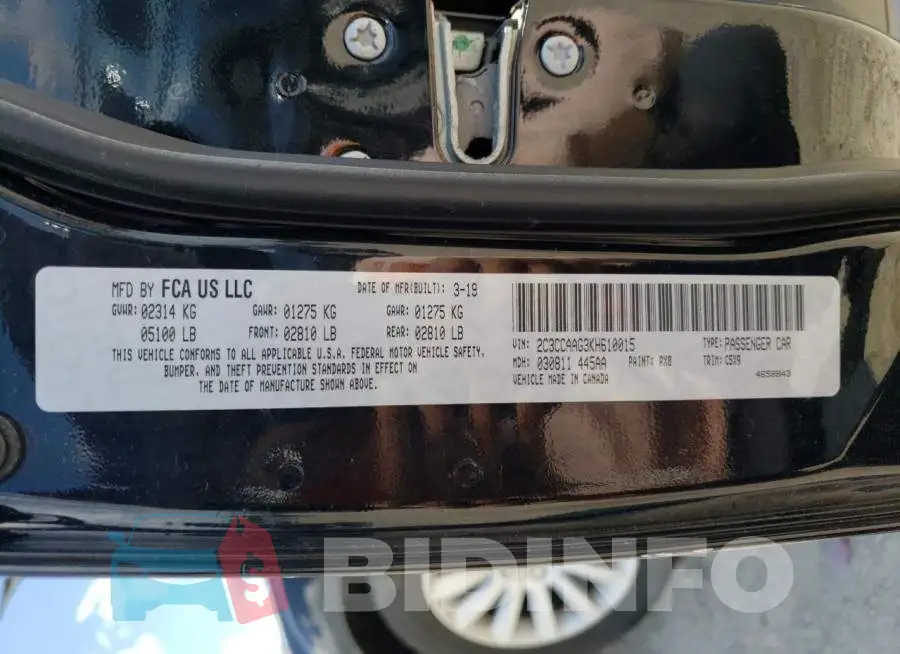 2C3CCAAG3KH610015 Photo# 12
