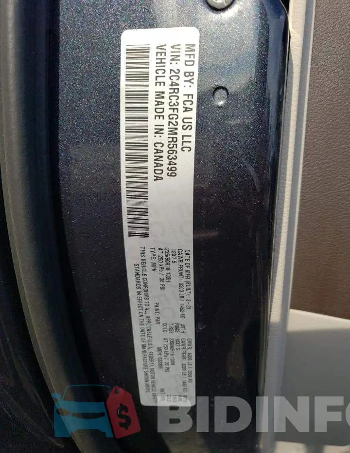 2C4RC3FG2MR563499 Photo# 13