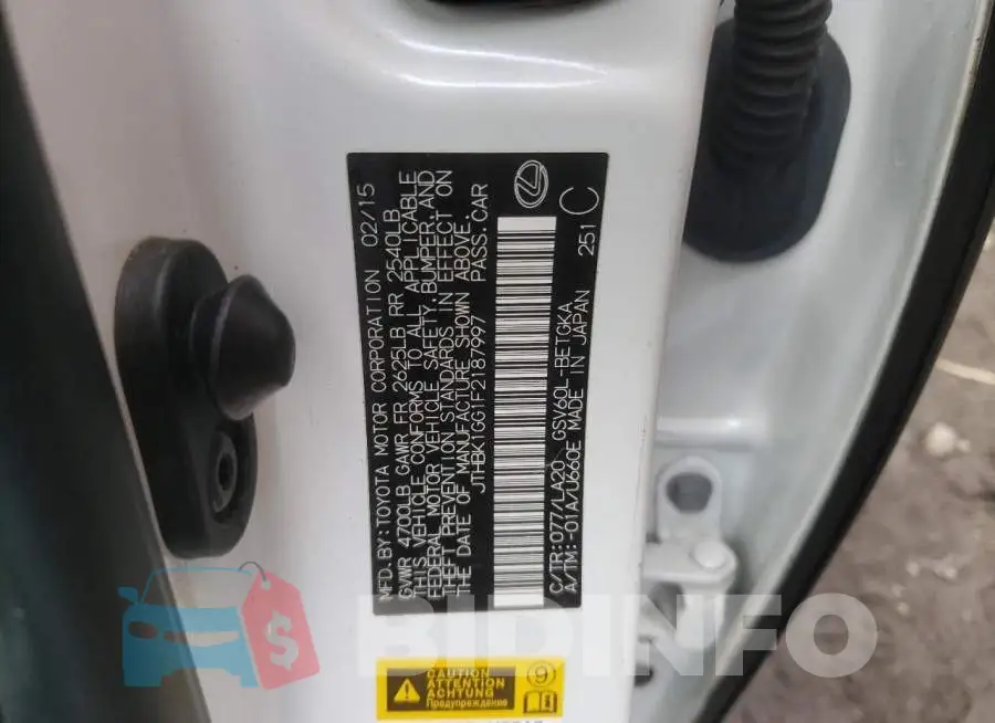 JTHBK1GG1F2187997 Photo# 12