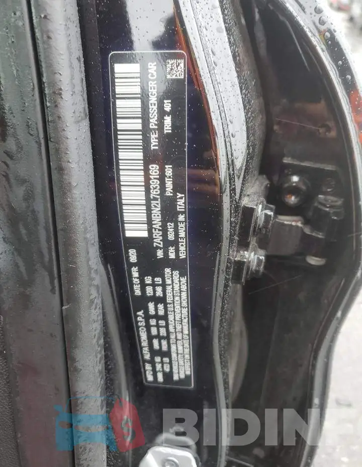 ZARFANBN2L7639169 Photo# 12