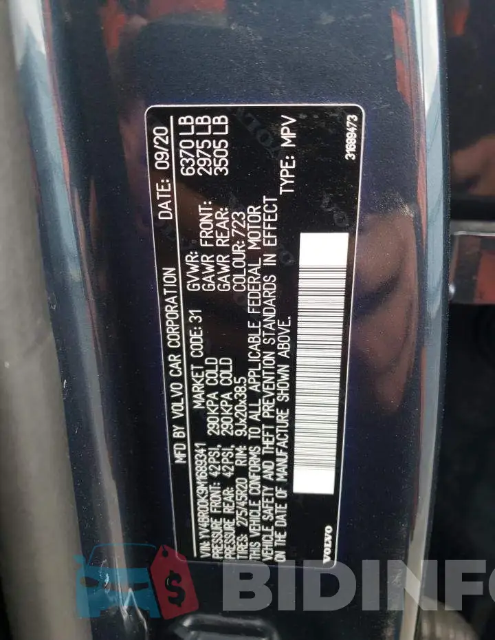 YV4BR00K9M1689341 Photo# 12