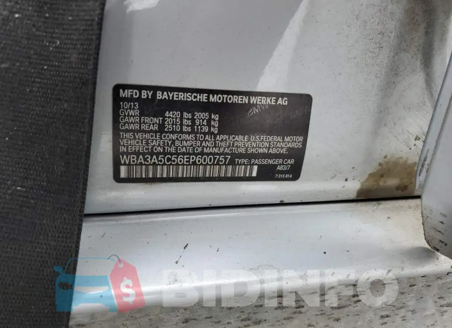 WBA3A5C56EP600757 Photo# 12