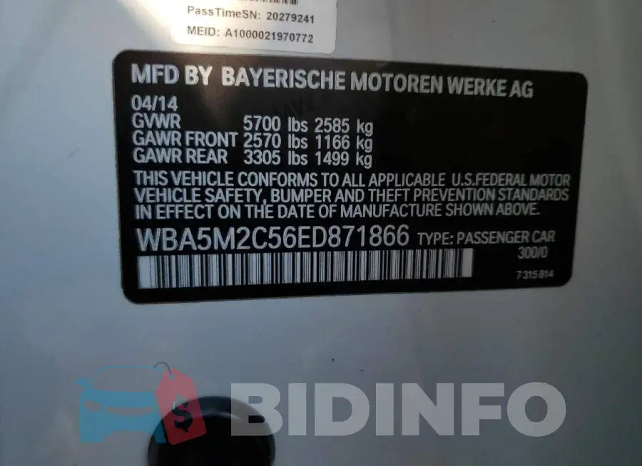 WBA5M2C56ED871866 Photo# 13