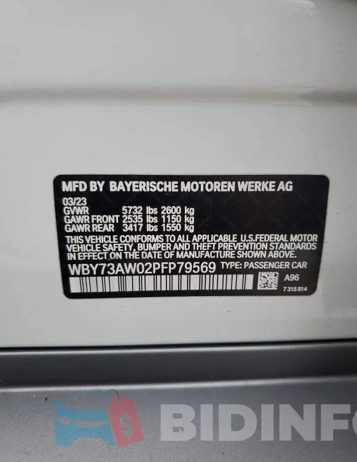WBY73AW02PFP79569 Photo# 12