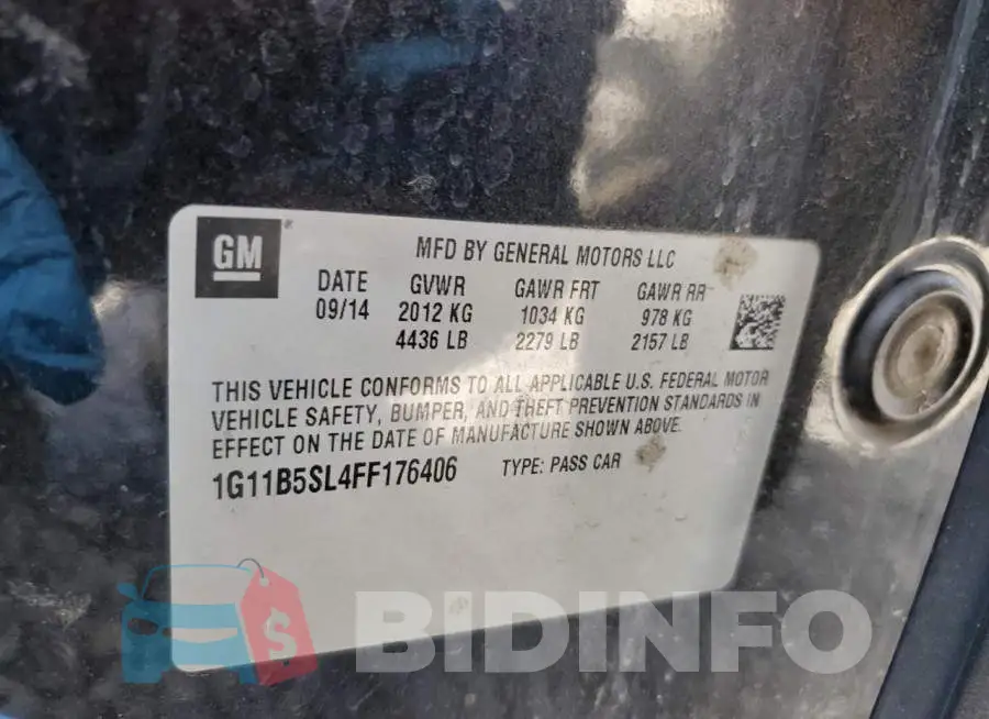 1G11B5SL4FF176406 Photo# 12
