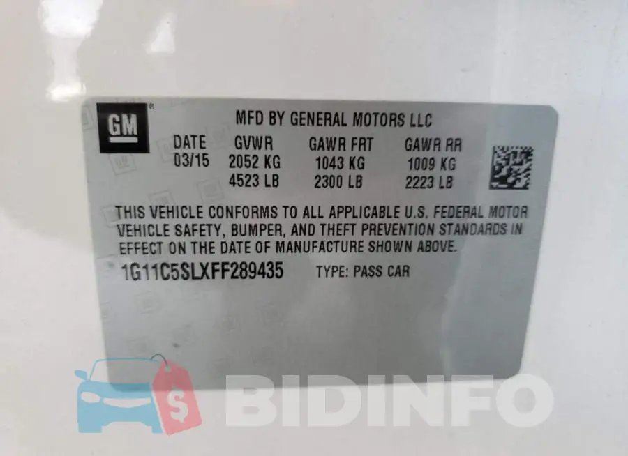 1G11C5SLXFF289435 Photo# 12