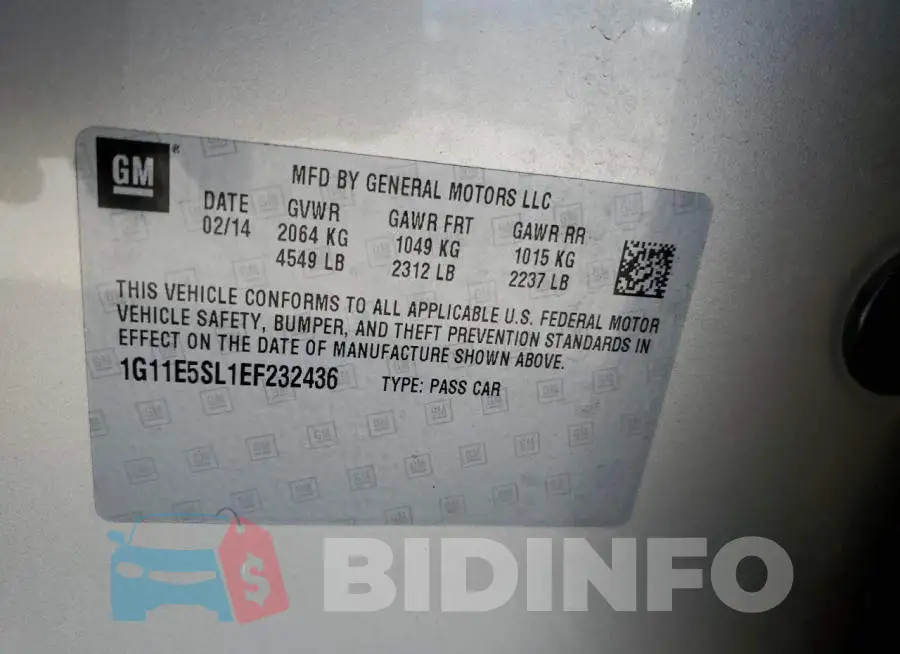 1G11E5SL1EF232436 Photo# 12
