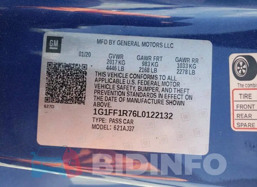 1G1FF1R76L0122132 Photo# 12