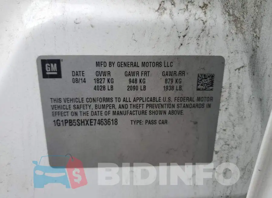 1G1PB5SHXE7463618 Photo# 13