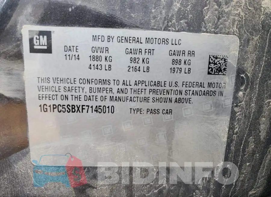 1G1PC5SBXF7145010 Photo# 12