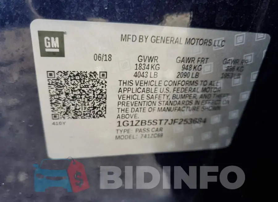 1G1ZB5ST7JF253684 Photo# 12