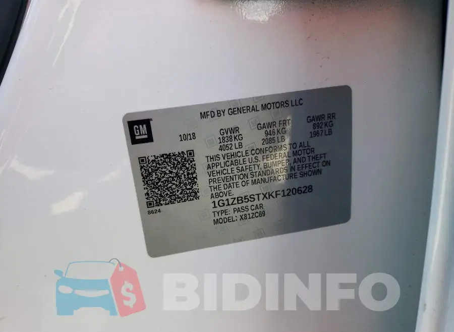 1G1ZB5STXKF120628 Photo# 10
