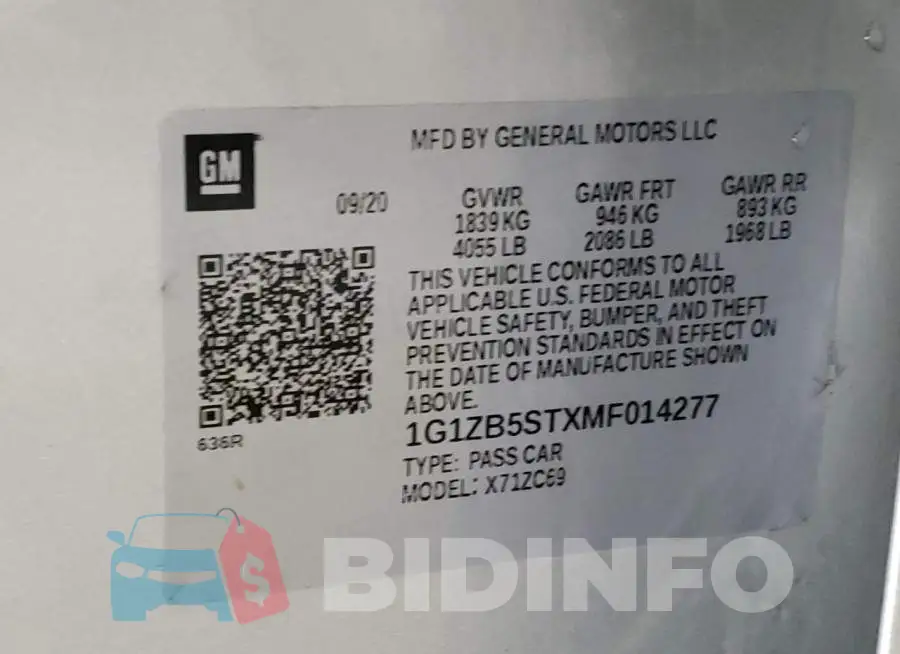 1G1ZB5STXMF014277 Photo# 13