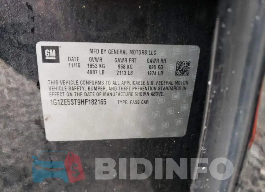 1G1ZE5ST9HF182165 Photo# 12
