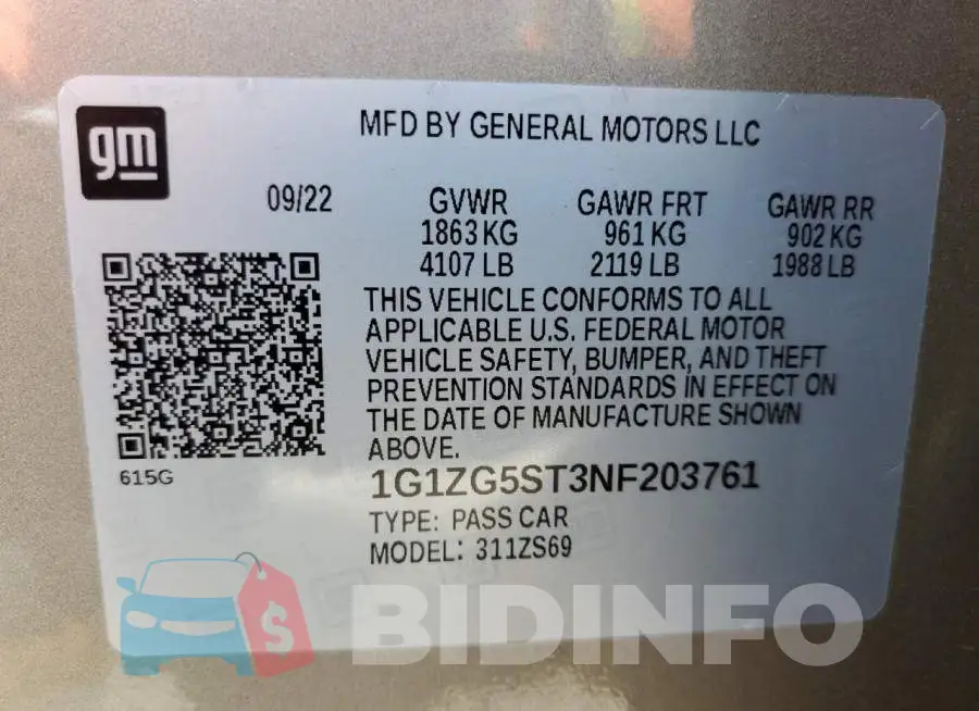 1G1ZG5ST3NF203761 Photo# 12