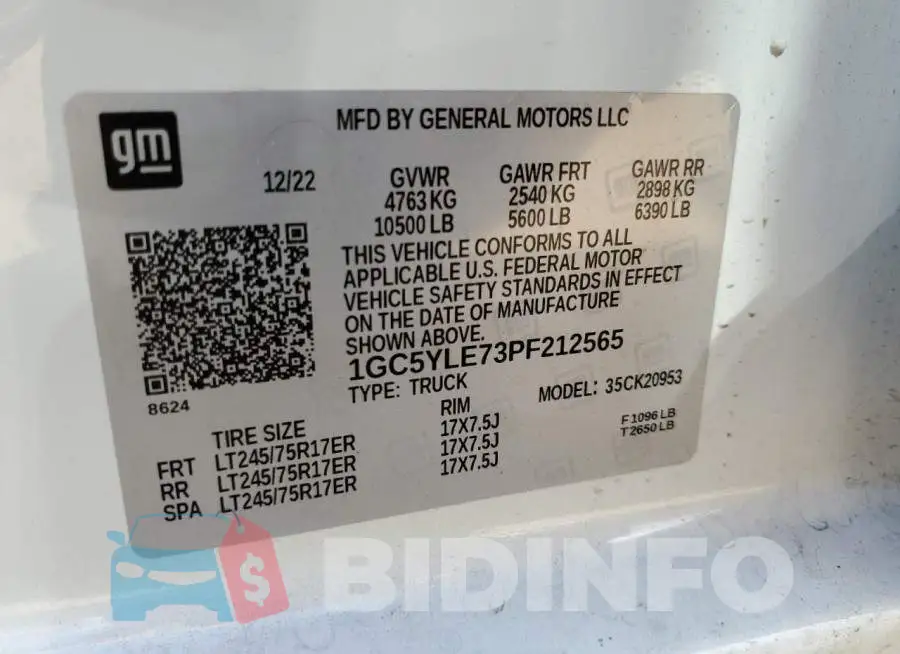 1GC5YLE73PF212565 Photo# 12
