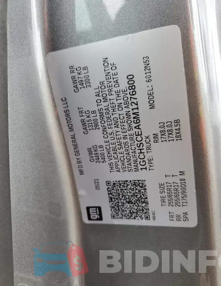 1GCHSCEA6M1276800 Photo# 12