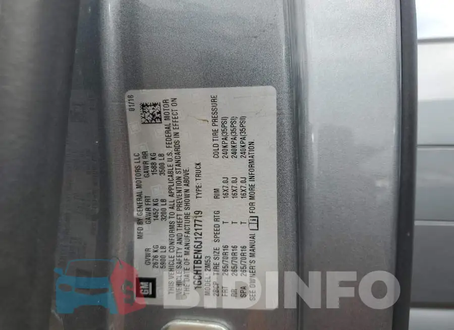 1GCHTBEN6J1217719 Photo# 12