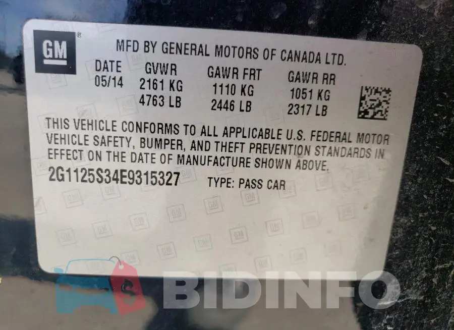 2G1125S34E9315327 Photo# 12