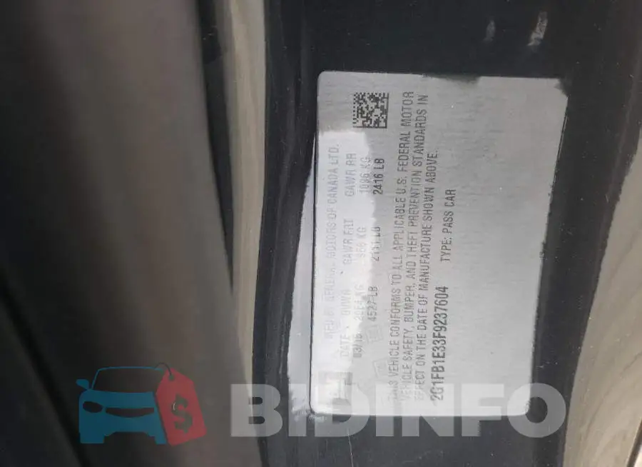 2G1FB1E33F9237604 Photo# 12