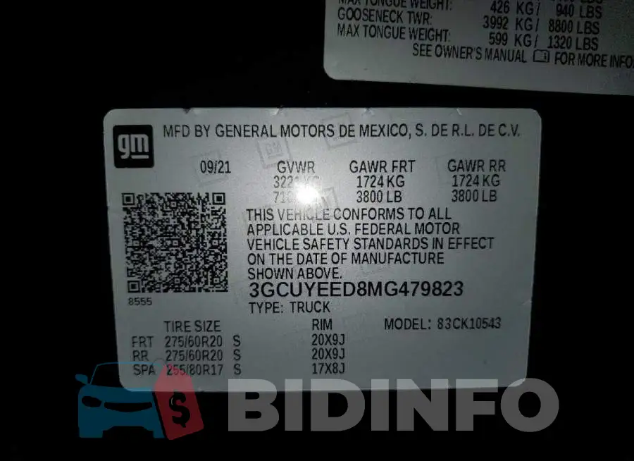 3GCUYEED8MG479823 Photo# 13
