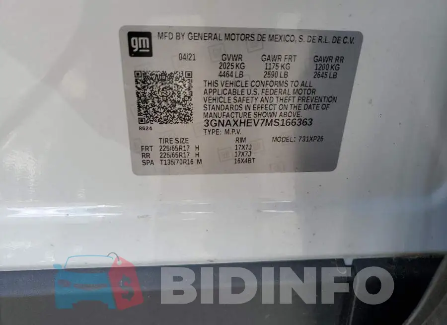3GNAXHEV7MS166363 Photo# 13