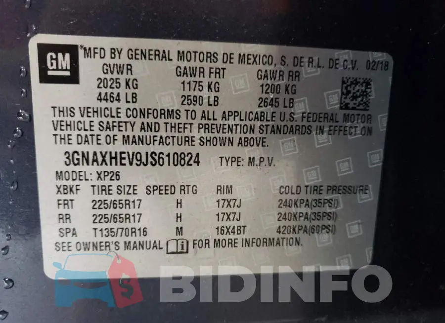 3GNAXHEV9JS610824 Photo# 13