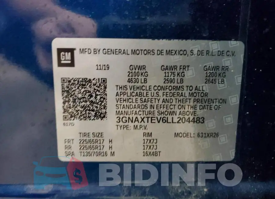 3GNAXTEV6LL204483 Photo# 13