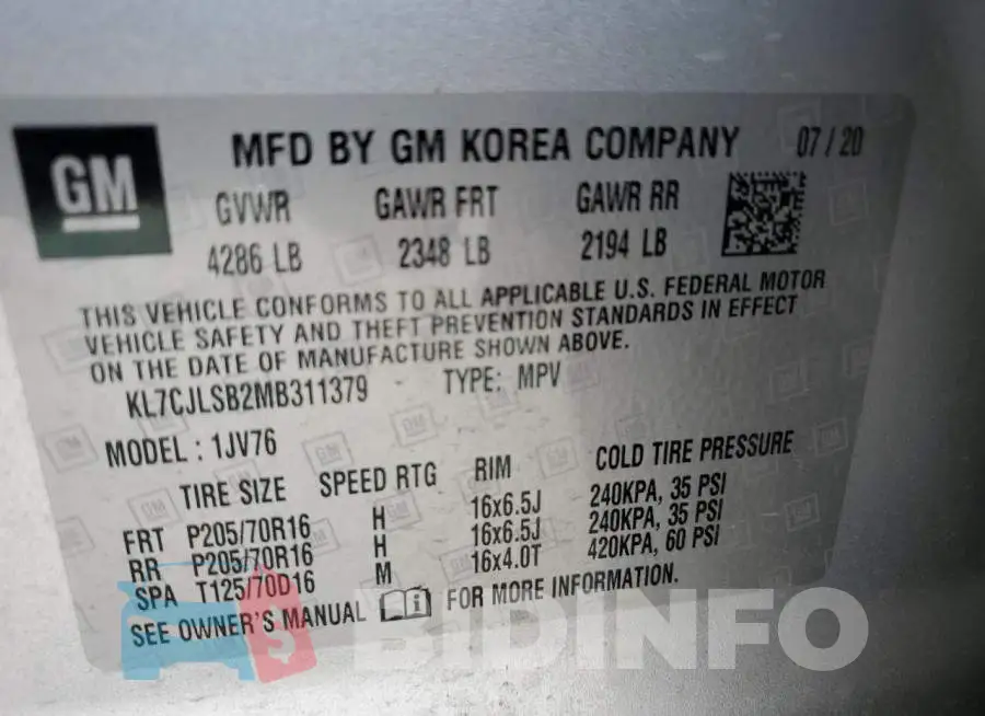KL7CJLSB2MB311379 Photo# 12