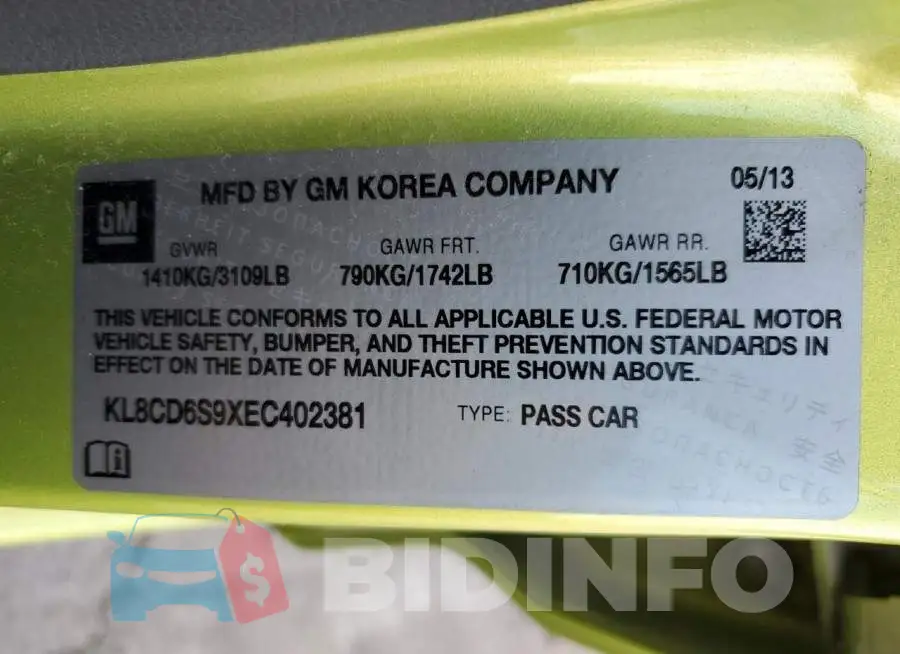 KL8CD6S9XEC402381 Photo# 13