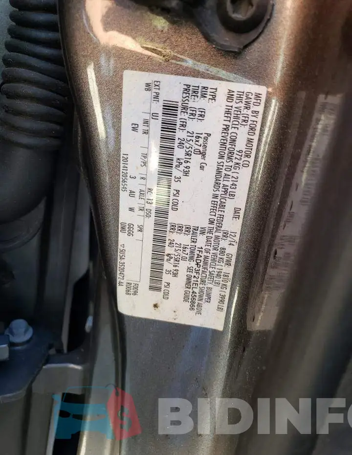 1FADP3F21EL456866 Photo# 12