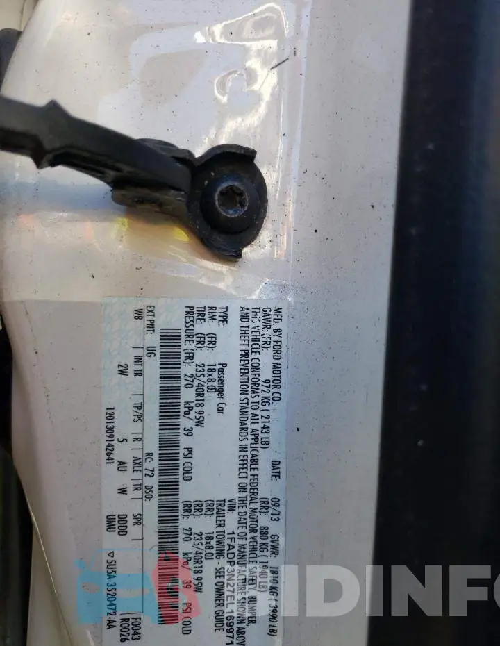 1FADP3N27EL169971 Photo# 12