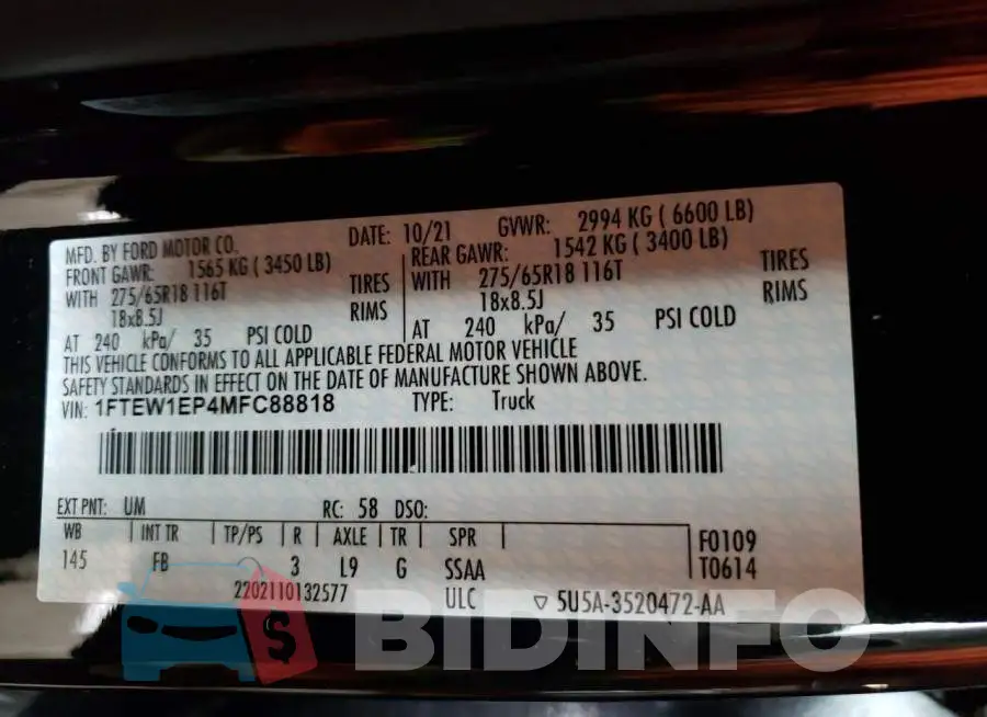 1FTEW1EP4MFC88818 Photo# 12