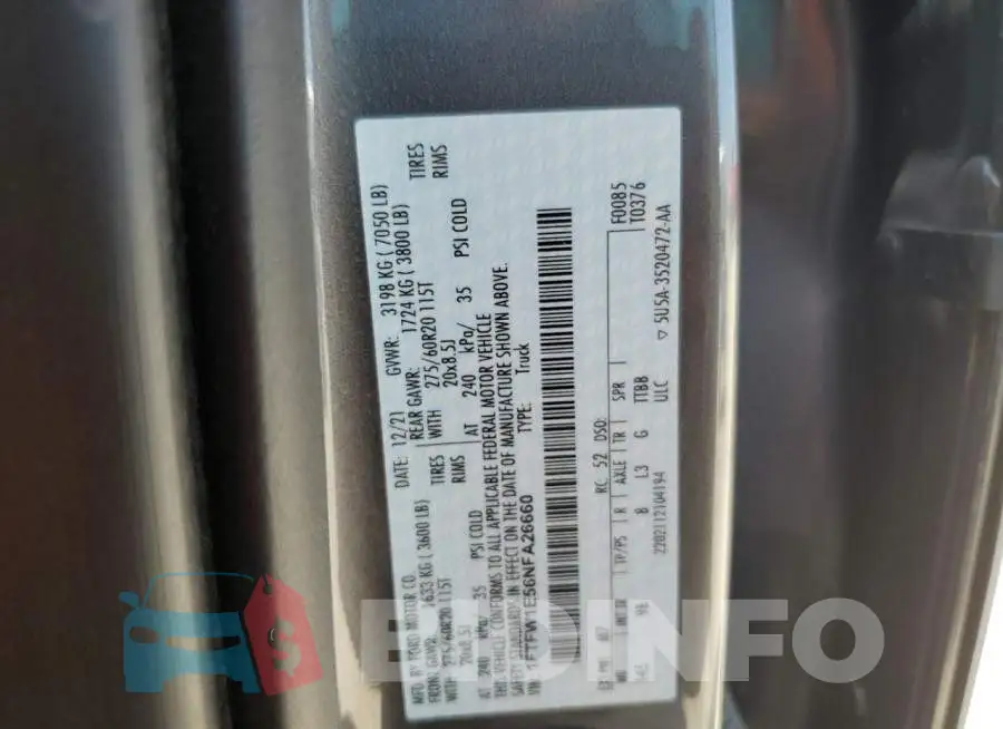 1FTFW1E56NFA26660 Photo# 12