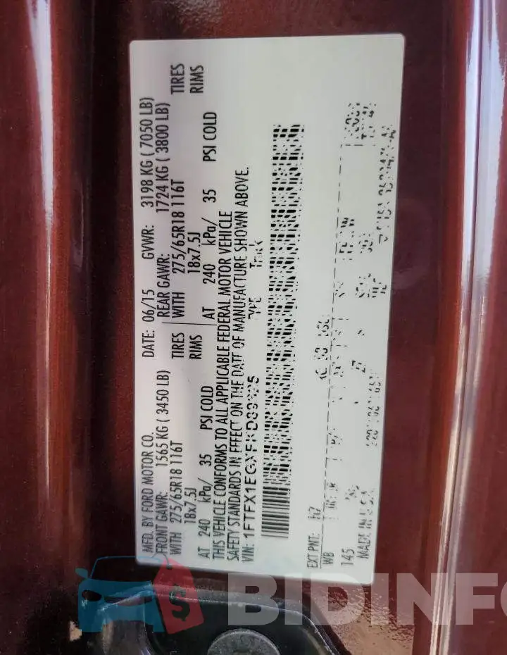 1FTFX1EGXFKD89325 Photo# 12