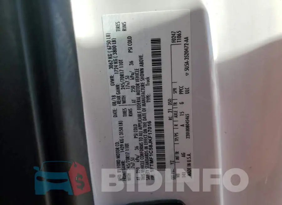 1FTMF1C58JKF17016 Photo# 12