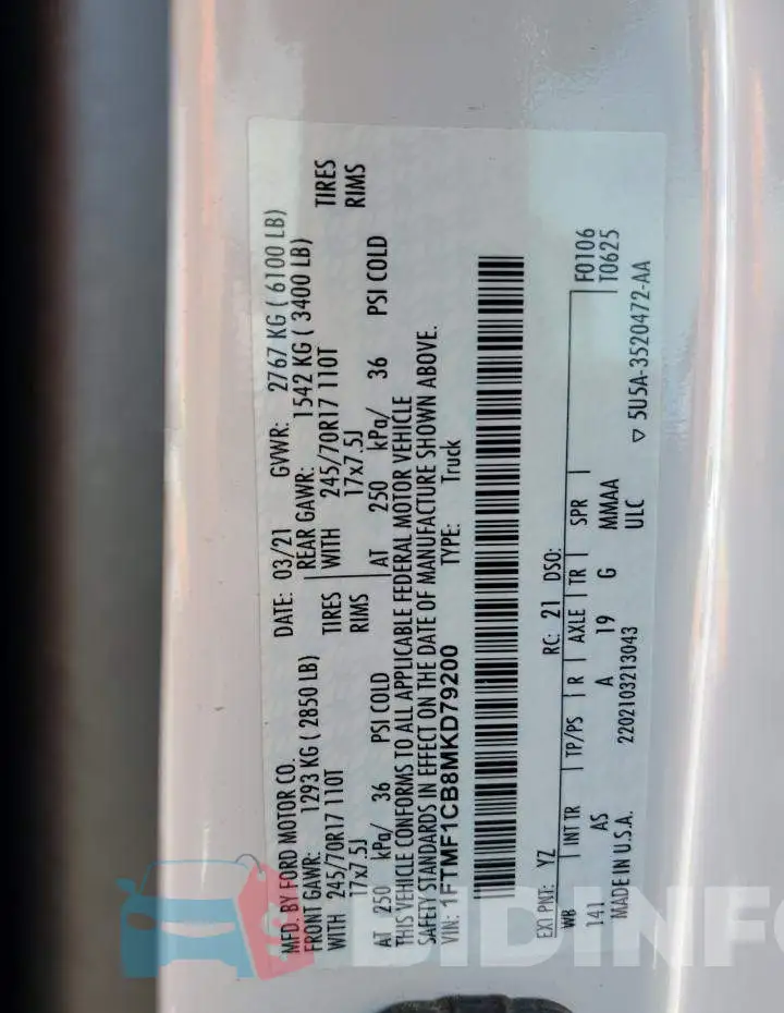 1FTMF1CB8MKD79200 Photo# 12